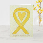 Geel Wenskaart voor aangepaste waanzinnige lint Kaart (Gele Bloem)