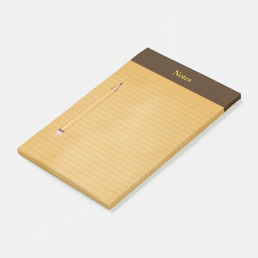 "Geel Wettelijk Stootkussen" met het Post-it® Notes (Schuin)