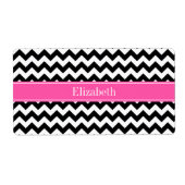  Geel Wharek Damask #3 Gele Naam Monogram Etiket (Voorkant)