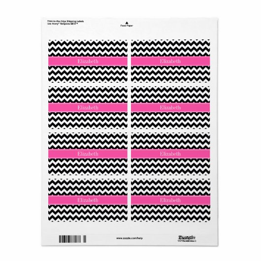  Geel Wharek Damask #3 Gele Naam Monogram Etiket (Full Sheet)