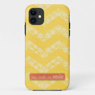 Geel White Lace Chevron iPhone 5/5S Hoesje