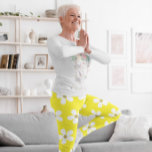 Geel White Simple Daisy Gold Leggings<br><div class="desc">Een  eenvoudig vormig ontwerp in wit op een gele achtergrond met een elegant goudcentrum.</div>