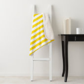 Geel White Striped Custom Sjabloon Moderne Small S Sherpa Deken (In situ)
