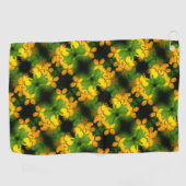  Geel Wildbloem Abstract Patroon Golfhanddoek (Horizontaal)