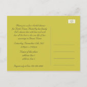  geel wilde bloem paardenbloem vrijgezellenfeest uitnodiging briefkaart (Achterkant)