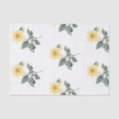 Geel wilde bloemen Botanisch weefselpapier Tissuepapier (Voorkant)
