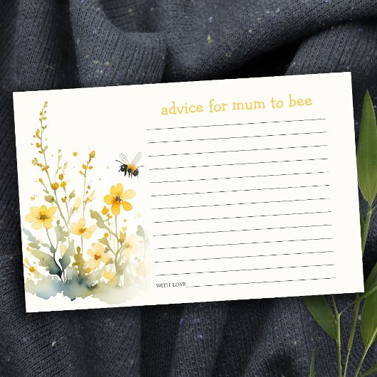 Geel Wildflower advies Mama aan bijen Baby shower