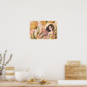 Geel Wildflower Fairy Native American Poster (Keuken)