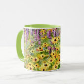 Geel Wildflowers Bloemen Art Mok Cup (Voorkant links)