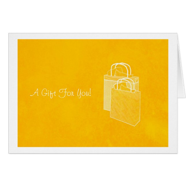 Geel winkelen Spreekt geld uit (Voorkant Horizontaal)