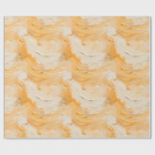 Geel & Wit Abstracte Verf Cadeaupapier (Vlak)