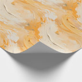Geel & Wit Abstracte Verf Cadeaupapier (Hoek)