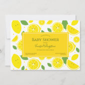 Geel wit Baby shower glimlachen Kaart (Voorkant)