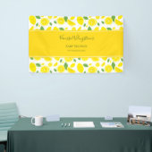 Geel wit Baby shower glimlachen Spandoek (Beurs)