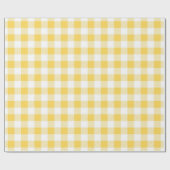 Geel wit betegelpatroon ompakken cadeaupapier (Vlak)