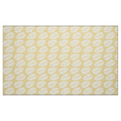 geel wit blad patroon stof (Fat Quarter)