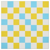 Geel Wit Blauw Geruit Ontwerp Stof (Swatch)