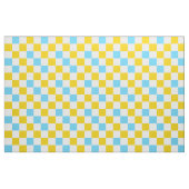Geel Wit Blauw Geruit Ontwerp Stof (Fat Quarter)