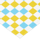 Geel Wit Blauw Geruit Ontwerp  Tafelkleed (Gekanteld)