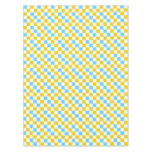 Geel Wit Blauw Geruit Ontwerp  Tafelkleed (Voorkant)