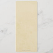 Geel Wit Bloemen Pasen krans Flat 4 gangen Menu (Achterkant)