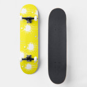 Geel Wit Blush Abstract Skateboard Deck (Voorkant)