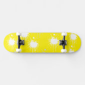 Geel Wit Blush Abstract Skateboard Deck (Horizontaal)