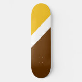 Geel Wit Bruin Plain Kleur Block Design Persoonlijk Skateboard (Voorkant)