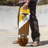 Geel Wit Bruin Plain Kleur Block Design Persoonlijk Skateboard
