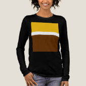 Geel Wit Bruin Plain Kleur Block Design Tri-Blend Shirt (Voorkant)