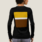 Geel Wit Bruin Plain Kleur Block Design Tri-Blend Shirt (Achterkant)