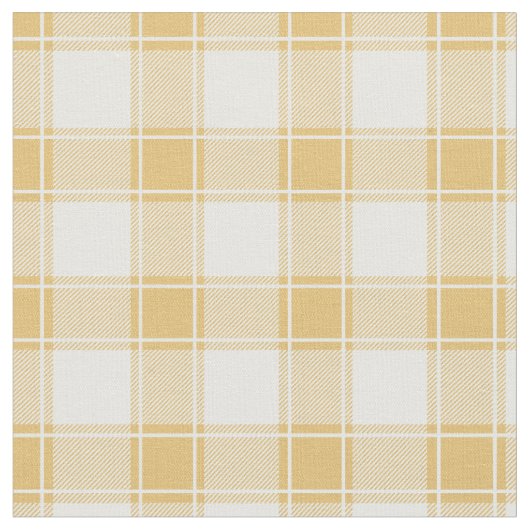 Geel & Wit Buffalo Plaid Stof (Close Up)