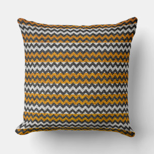 Geel wit Chevron Stripes Pattern Kussen