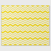 Geel Wit Chevron Zigzag Patroon Ontwerp  Cadeaupapier (Vlak)