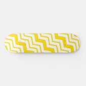 Geel Wit Chevron Zigzag Patroon Ontwerp Persoonlijk Skateboard (Horizontaal)