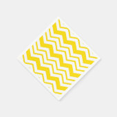 Geel Wit Chevron Zigzag Patroon Ontwerp Servet (Hoek)