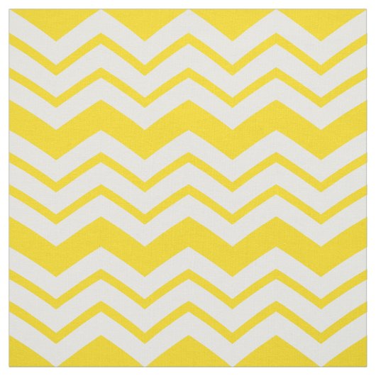 Geel Wit Chevron Zigzag Patroon Ontwerp  Stof (Swatch)