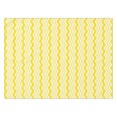 Geel Wit Chevron Zigzag Patroon Ontwerp Tafelkleed (Voorkant (Horizontaal))
