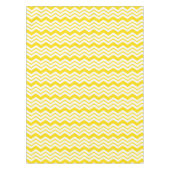 Geel Wit Chevron Zigzag Patroon Ontwerp Tafelkleed (Voorkant)