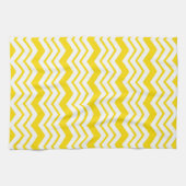 Geel Wit Chevron Zigzag Patroon Ontwerp  Theedoek (Horizontaal)