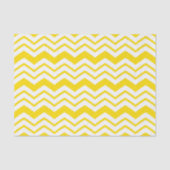 Geel Wit Chevron Zigzag Patroon Ontwerp Tissuepapier (Voorkant)