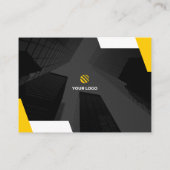 Geel & Wit Creatief Visitekaartje Sjabloon (Achterkant)