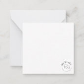 Geel Wit Daisies & Rozen in kruik Flat Note Kaart Notitiekaartje (Achterkant)