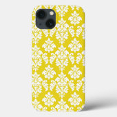 Geel wit  Damaspatroon Case-Mate iPhone Case (Achterkant)