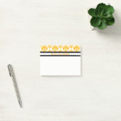 Geel & Wit Damast Patroon Modern Gepersonaliseerd Post-it® Notes (Kantoor)