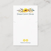 Geel, wit, DIY Ketting en aardekaarthouder Visitekaartje (Voorkant)