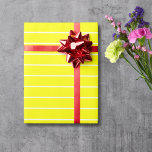 Geel Wit Dun Horizontaal Gestreept Cadeaupapier<br><div class="desc">Geel en Wit Dun Horizontaal Gestreept Verpakkingsdocument</div>