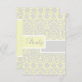 Geel, wit en grijs Kaart voor het antwoord op vrag (Voorkant / Achterkant)