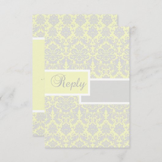 Geel, wit en grijs Kaart voor het antwoord op vrag (Voorkant / Achterkant)