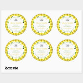 Geel wit etiket Bloomvormende Rozen Logo toevoegen (Vel)